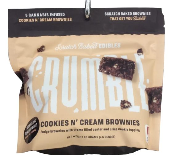 500mg THC – Crumble – Cookies n’ Cream Brownie - Woody's